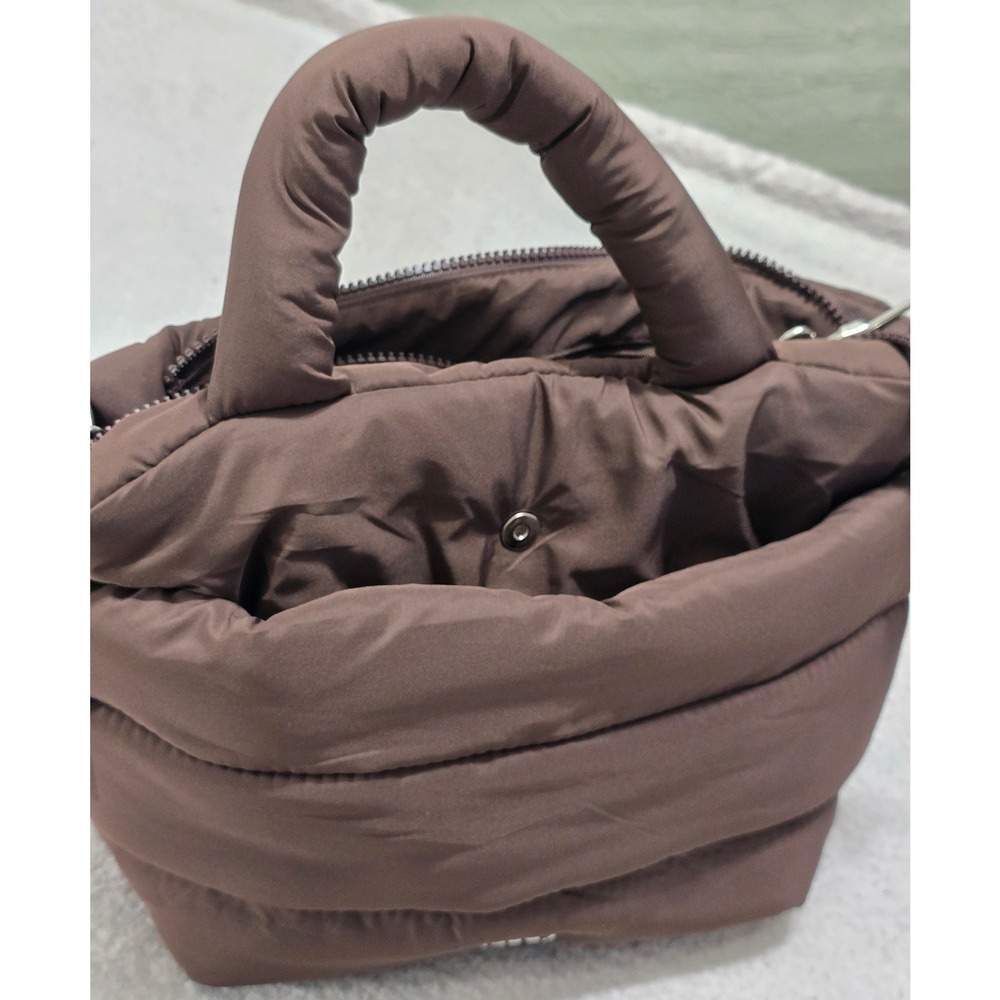 Wilo The Label Mini Two Strap‎ Puffer Tote Bag Espresso Brown Crossbody ESPMINI - Picture 11 of 13